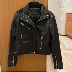 BRAND NEW! Blank NYC Black Faux Leather Jacket, size small